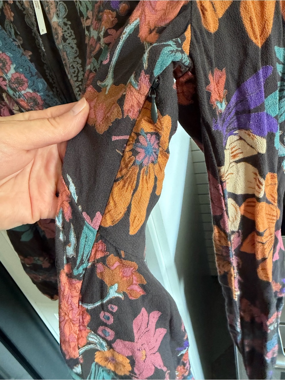Free People Violet Hill Printed Tunic Floral Sz 2 Small Bohemian - Picture 7 of 8